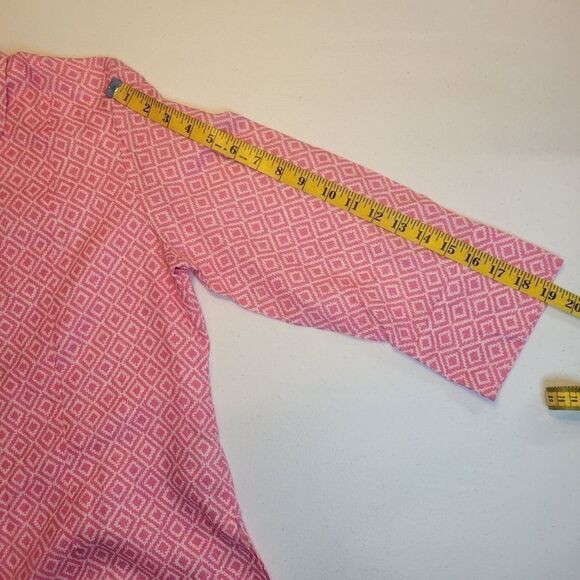 GRAND & Greene Women's XL Pink Linen Blend Button Up Blouse - Picture 13 of 13